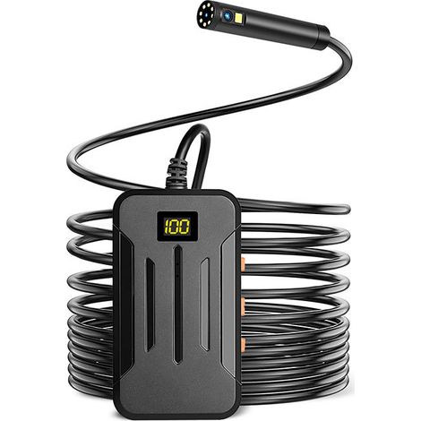 WiFi-Endoskopkamera, 1080P HD Industrie-Endoskop, Inspektionskameras mit zwei Linsen und 6 LED-Leuchten, 2600-mAh-Akku, IP67 wasserdicht, kompatibel mit iOS und Android