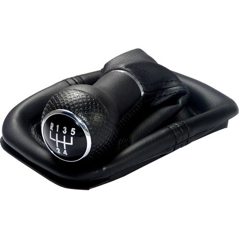 A252 Soufflet Levier de Vitesse Pommeau de Vitesse 23mm compatible avec VW Golf 4 IV Boite 5 avec Cadre Plug & Play Pièce de rechange pour 1J071113 Noir (1/5)