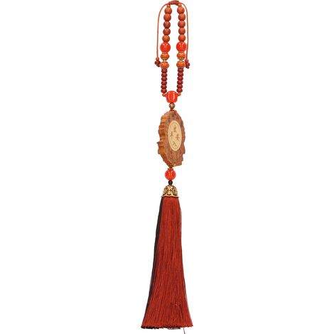 Pendentif de voiture Bouddha porte-bonheur, résistant à l'usure, jaune, peut être accroché au rétroviseur ou utilisé dans la chambre, le salon ou sur le balcon. (1/5)