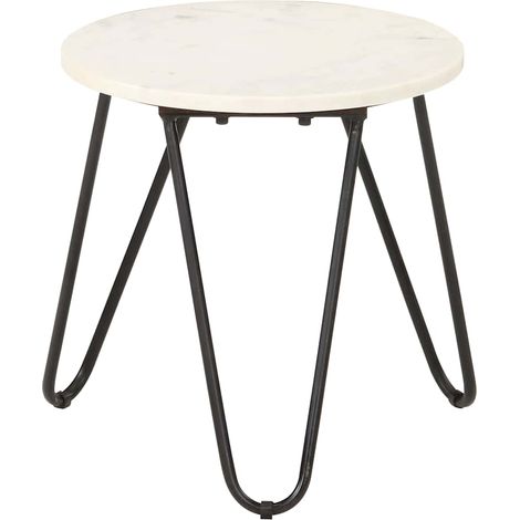 Maison Exclusive - Couchtisch Weiß 40×40×40 cm Echtstein in Marmo (1/5)