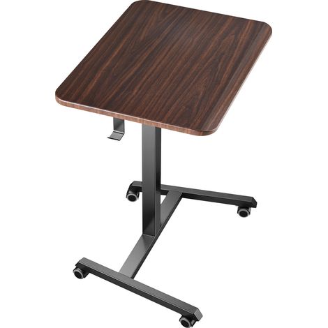 Mophorn Escritorio de Pie Ajustable de 650 x 480 mm, Altura Regulable de 725-1065 mm, Capacidad de Carga de 15 kg, Mesa Compacta con Ruedas Giratorias y Gancho para Oficina, Sala, Dormitorio o Estudio (1/5)