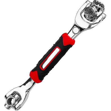 Llave de vaso universal 48 en 1, herramienta de fontanería multifuncional, con dial giratorio para reparaciones de automóviles, muebles, inodoros y lavabos. (1/3)