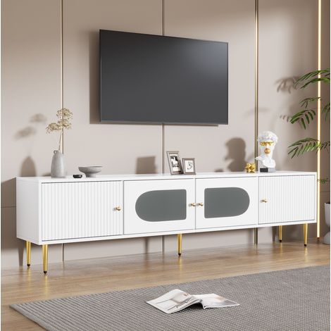 mobile credenza 170cm bianco oro ante vetro OKMYHOME (1/5)