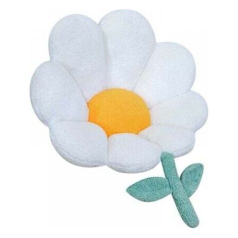 (26" x 25", Blanc) Coussin de chaise floral mignon, coussin de chaise de jeu antidérapant avec dossier, décoration de chambre à coucher (1/4)