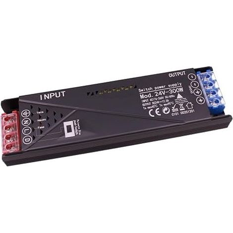 Alimentation LED 24V 300W, Transformateur Dimmable avec Bouton Poussoir (10-100%), Mémoire et Arrêt Progressif, 2 Sorties pour Ruban LED, Variateur Push Intégré (1/4)