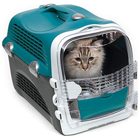 Cat-it Cabrio Gabbia da Trasporto Turchese per Gatto (1/4)