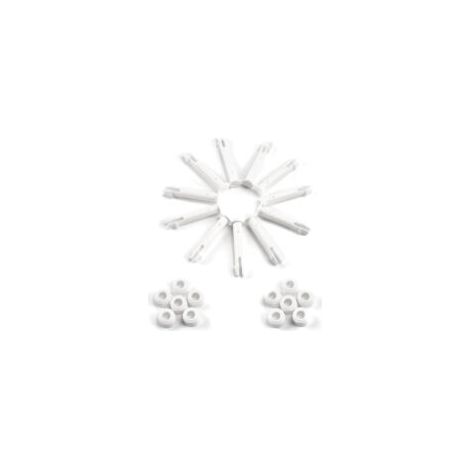 12 Stück Kunststoffstifte, Intex-Pool-Ersatzteile, Kunststoff-Poolstifte, für die meisten Rahmenpools – rechteckig/rund (5,5 cm / 2,17 Zoll) – Crezuo