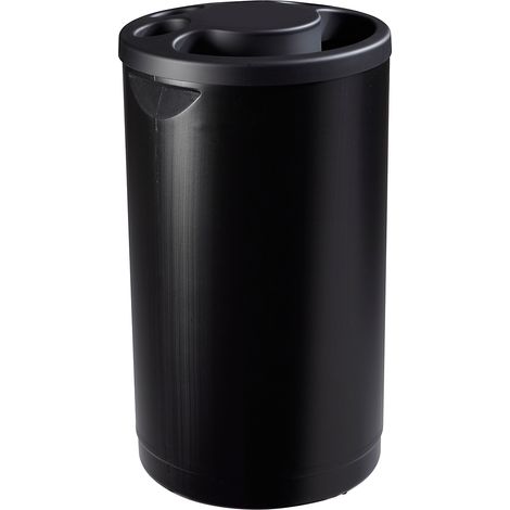 Collecteur Multigob - 800 gobelets avec corbeille 25l - corps plastique noir (1/4)
