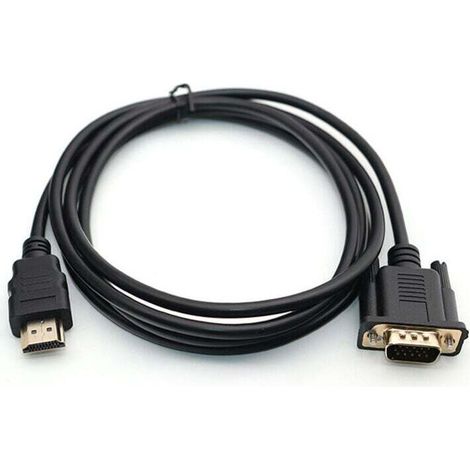 Câble Adaptateur HDMI Vers VGA 1080P Avec Puce Conversion Vidéo 1,8 Mètres