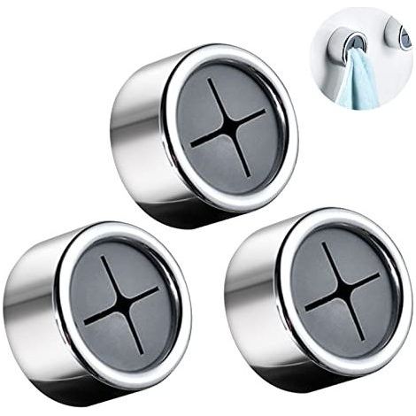 Accroche Torchon, 3 Pièces Porte Torchon, Accroche Torchons Adhesif, ABS Rond Porte Torchon Cuisine, Aucun Perçage Requis, pour Salle De Bain, Armoire Et Placard (1/5)
