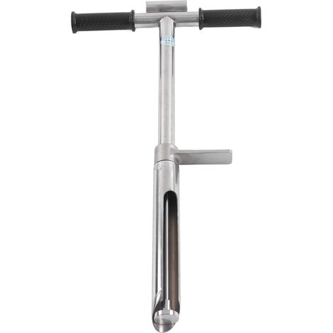 Sonde de prélèvement de sol en acier inoxydable de précision avec pédale d'éjection pour pelouse et jardin (1/5)