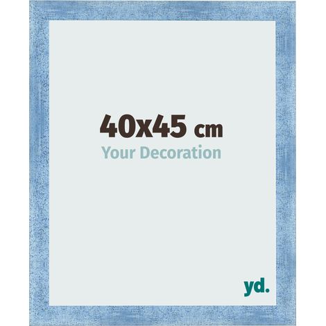 yd. - Cadre photo 40x45 - Bleu Brillant Patine - MDF - Pisa (1/5)