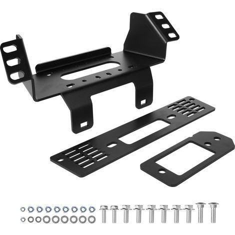 VEVOR Supporto per Verricello per Veicoli, Capacita di 907 a 1633 kg Attacco per Verricello per Gancio di Traino per Modelli Polaris Ranger Selezionati 2010 a 2021, Design a 3 Fori di Montaggio