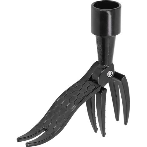 Extracteur de mauvaises herbes portable debout - Outil de désherbage à 4 griffes, adapté pour le jardin, la pelouse, la terrasse (1/5)