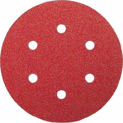 Lot de 5 Feuilles abrasives pour Ponceuses excentriques Diamètre 150 mm 6 trous Bois (1/3)