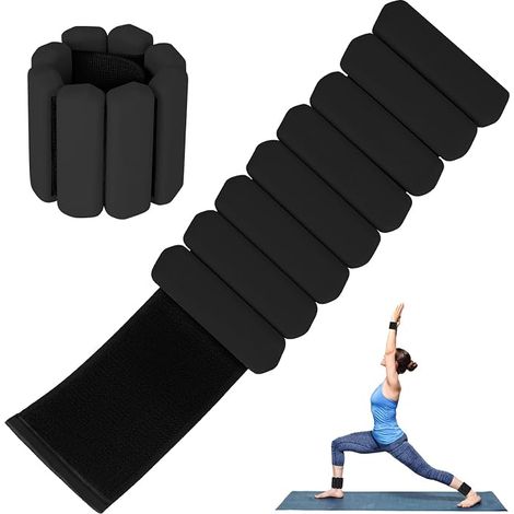 Zwei Handgelenk- und Knöchelgewichte für Damen und Herren, verstellbare Gewichte, geeignet für Gehen, Yoga, Schwimmen, Fitnessstudio, 2 Pfund. (1/5)