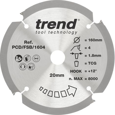 Lame scie circulaire PCD fibre-ciment 235 mm, 30 mm alésage, 6 dents (1/5)
