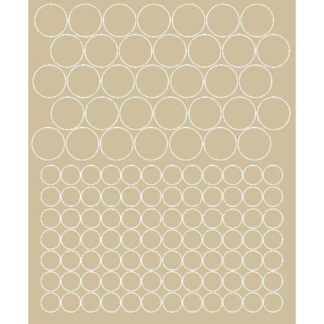 Adesivi per casco da bicicletta, a pois, per ruote, 119 pezzi, beige lucido