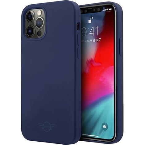 Mini coque rigide en silicone bleu marine pour iPhone 12 Pro Max 6,7" MIHCP12LSLTNA (1/5)