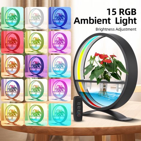 Fontana da Interno Decorativa LED RGB con Timer – Luce di Crescita a Spettro Completo per Piante Idroponiche – ABS Nero Design Moderno – Ideale per Casa e Ufficio (1/5)
