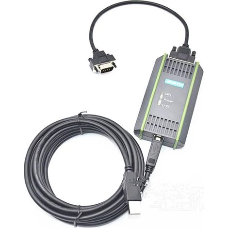 Cable 6ES7972-0CB20-0XA0 para adaptador PLC S7-200/300/400 RS485 Profibus/MPI/PPI, cable USB a PPI, CNC MPI 840D (1/5)
