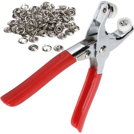 Kit de presse à pinces - Inox - Outils de couture - 1 jeu - Matériau inoxydable - Facile à utiliser (1/5)