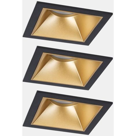 Cole Coin spot encastré noir mat doré LED (1/3)