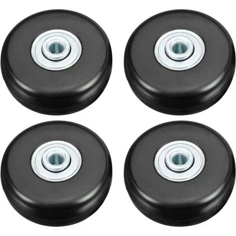 4PCS Roulette Valise, Bagage Valise Réparation Roulette Charge Lourd 50mm Muette Caoutchouc Universelle Pivotante Roue Rechange Transport Remplace Roulette pour Valise/Bagage/Sac à Dos/Voyage (1/5)