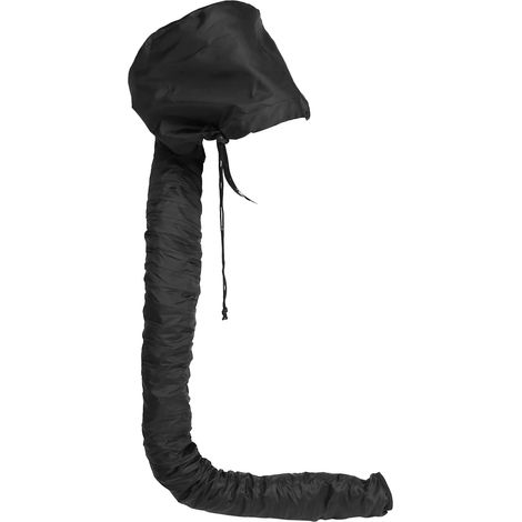 Fixation Du SèChe-Cheveux à Capuchon - Bonnet à Capuchon Extra-Large, Souple et RéGlable pour SéChoir à Cheveux à Main avec PoignéE Extensible et Longueur Tuyau RallongéE (Noir) (1/5)