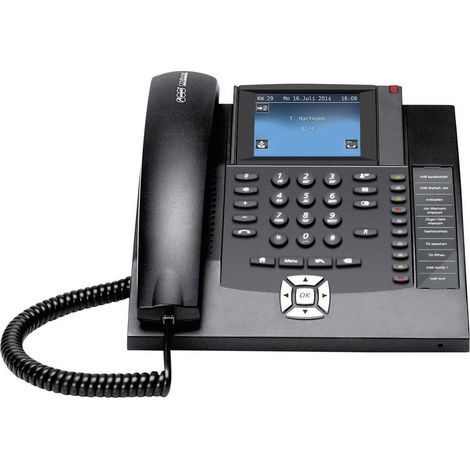 Système téléphonique RNIS Auerswald COMfortel 1400 fonction mains libres écran couleur tactile noir (1/3)