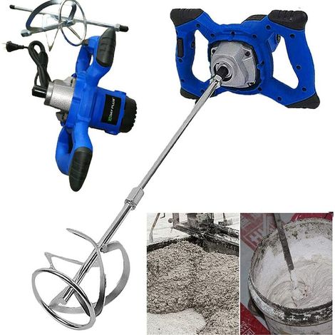 Electric Cement Paddle Mixer 2600W Portable Concrete Mortar Mixing Machine 240V (1/5)