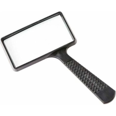 Loupe portable 10X, loupe rectangulaire, lentille en verre résistant aux rayures pour personnes âgées, lecture, loisirs, rép (1/3)