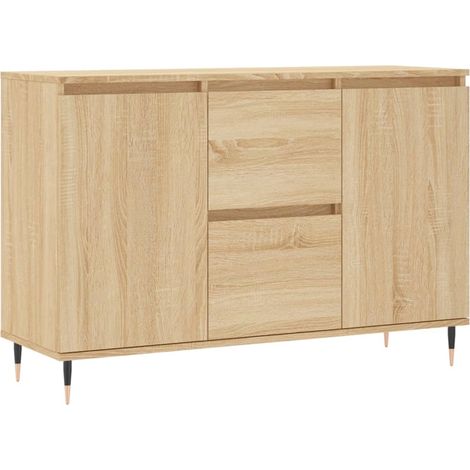 Credenza credenza cassettiera mobile contenitore organizer cucina soggiorno soggiorno Sonoma 104 x 35 x 70 cm derivati del legno marrone 020031486