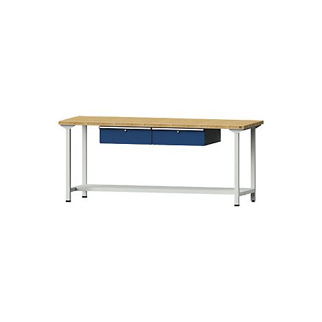 Banco de trabajo  bastidor modular  2 cajones  1 repisa 