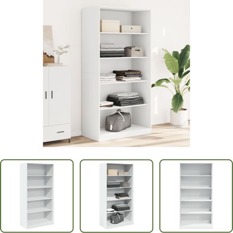 Kleiderschrank Weiß - Kleiderschrank Weiß 100x50x200 cm Holzwerkstoff (1/5)