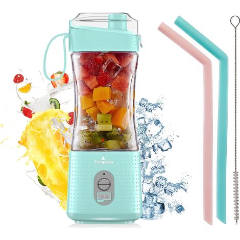 Mini mixeur portable rechargeable par USB (bleu clair) (1/5)