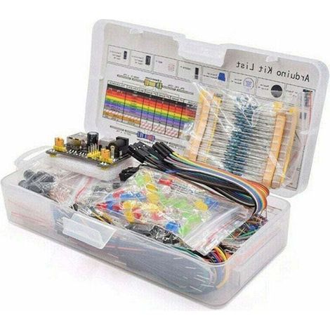 Enowelir Kit de Démarrage Électronique avec 830 Points de Jonction, Résistances et Câbles pour Arduino Uno R3, Idéal pour Débutants (1/4)