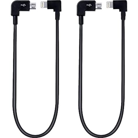 Câble micro USB tressé en nylon de 29 cm pour télécommande DJI Mavic Mini/Pro/Spark/Air (1/5)