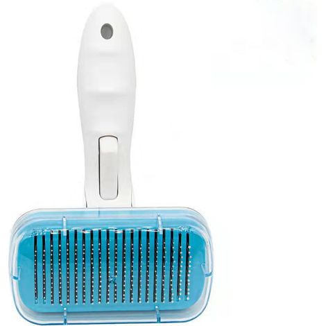 Brosse auto-nettoyante pour chiens et chats, élimine les poils longs et courts en un clic, accessoire de toilettage pratique (1/5)