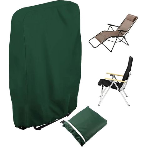 CCYKXA1 pièce pour chaises de jardin pliantes, housse et sac de rangement,housse de protection Oxford résistante au vent,imperméable,chaise longue relaxante (1/5)