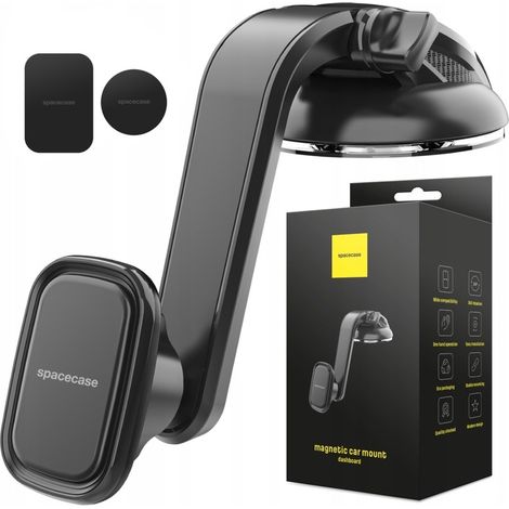 Soporte magnético para coche Spacecase SC11 Dash, negro (1/5)