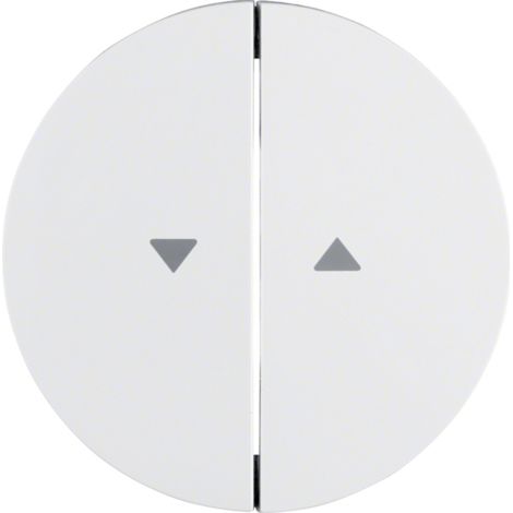 HAGER 16252089 TOUCHE DOUBLE R1/R3 VOLET ROULANT BLANC POLAIRE BRILLANT