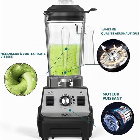 OMMO Mixeur Sans BPA pour Shakes et Smoothies Bouteille Portable Glace Pilée (1/4)