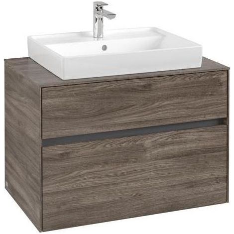 VB Waschbeckenunterschrank Collaro C08000 800x548x500mm Eckig Stone Oak (1/3)