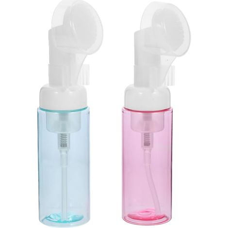 Lot De 2 Flacons Pompe Moussants avec Brosse Flacon Pompe Vide Moussant Rechargeable Et Portable pour Nettoyant Visage Et Savon Liquide 15.30 X 3.40 X 3.40 Cm (1/5)