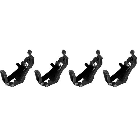 Soportes de metal y goma para portaequipajes de techo – 4 piezas – aleación de zinc – negro (1/5)