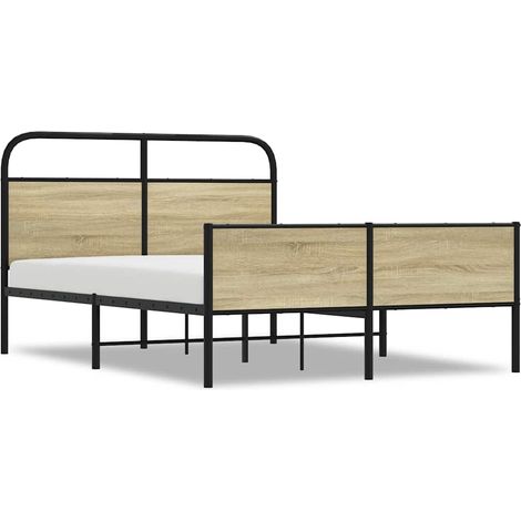 Maison Exclusive - Bettgestell ohne Matratze 120x190 cm Sonoma-Ei (1/5)