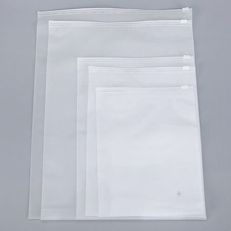 50 pièces de sacs à fermeture éclair auto-scellants, sacs de rangement givrés (1/5)
