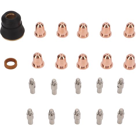 22 pièces consommables pour découpeur plasma électrode buse bouclier accessoires de torche de coupe (1/5)