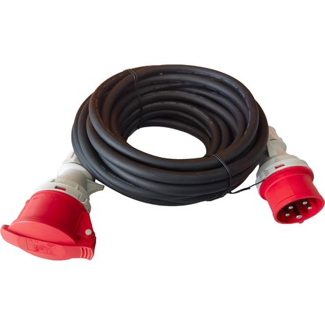 Rallonge électrique RS PRO 10m, 1 prise prises CEE, 400 V 16A, IP44 ( Prix pour 1 )